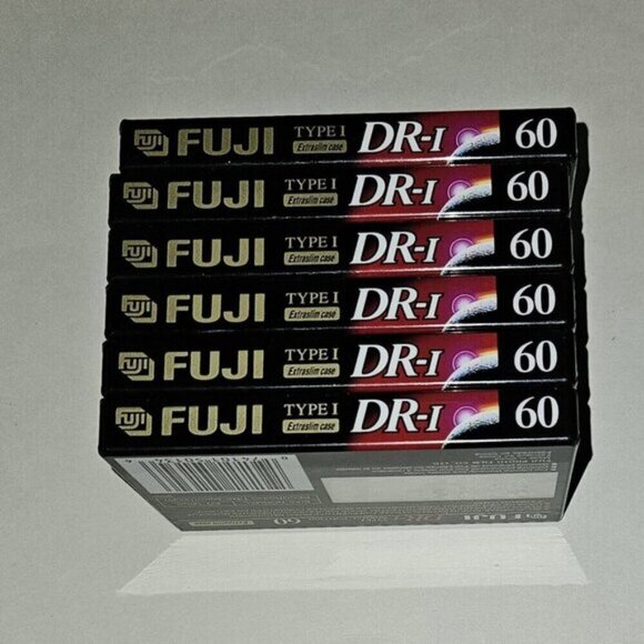 6 Fuji Audio Cassette Tapes Blank Lot 60 Minutes DR-I Normal Bias FACTORY SEALED - Picture 5 of 5